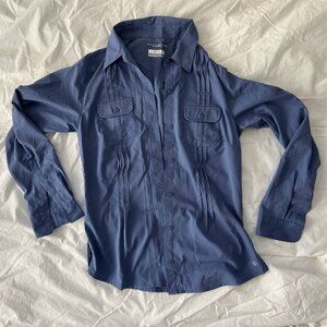 Columbia Omni Shade Sun Protection Blue Button Down Shirt